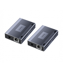Активний VEGGIEG V-HE120 HDMI 2*1 конвертер 60m, HDMI 1080P, LAN CAT 5E - 6At, Grey, Box