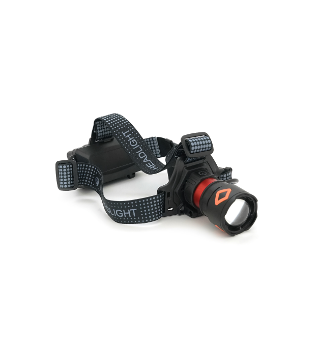 Налобний ліхтарик SY8503, Zoom, White+Red+Blue+White Hot, 4 режими, корпус метал, водостійкий, живлення від 2*18650, Type-C кабе