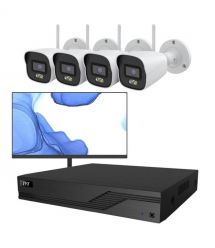 Комплект IP-відеонагляду на 4 камери з монітором TVT IP-Video Kit 4x5Mp (B) WiFi Monitor: