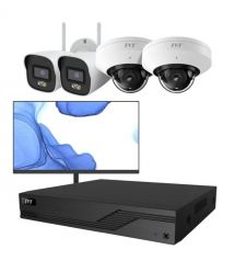 Комплект IP-відеонагляду на 4 камери з монітором TVT IP-Video Kit 4x5Mp (D-B) WiFi Monitor