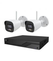 Комплект IP-відеонагляду на 2 камери TVT IP-Video Kit 2x5Mp (B) WiFi: 2 циліндричні 5Mp W