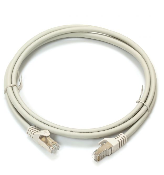 Патч-корд S-FTP, 0.3 м, кат. 6А, сірий, LW