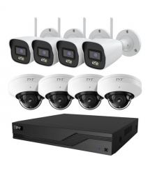 Комплект IP-відеонагляду на 8 камер TVT IP-Video Kit 8x5Mp (D-B) WiFi: 4 циліндричні 5Mp W