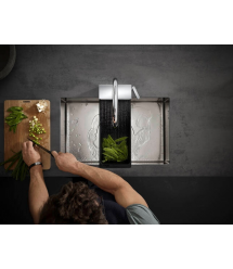 Hansgrohe Смеситель для кухни Aquno Select M81, дл.излива - 220мм, поворотный, вытяжной, 1 рычаг, хром