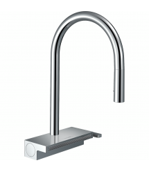 Hansgrohe Смеситель для кухни Aquno Select M81, дл.излива - 220мм, поворотный, вытяжной, 1 рычаг, сталь