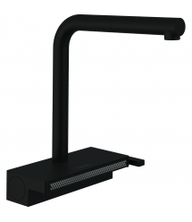 Hansgrohe Смеситель для кухни Aquno Select M81, дл.излива - 210мм, поворотный, вытяжной, 1 рычаг, чорный матовый