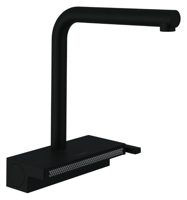 Hansgrohe Смеситель для кухни Aquno Select M81, дл.излива - 210мм, поворотный, вытяжной, 1 рычаг, чорный матовый