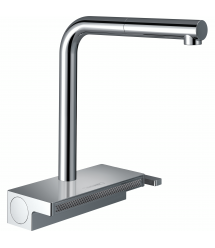 Hansgrohe Смеситель для кухни Aquno Select M81, дл.излива - 210мм, поворотный, вытяжной, 1 рычаг, хром