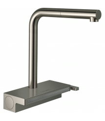 Hansgrohe Смеситель для кухни Aquno Select M81, дл.излива - 210мм, поворотный, вытяжной, 1 рычаг, сталь