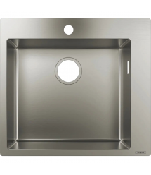 Hansgrohe Мойка кухонная Combi S71, нерж.сталь, прямоуг., без крыла, 500x550x190мм, чаша - 1, врезная, нерж