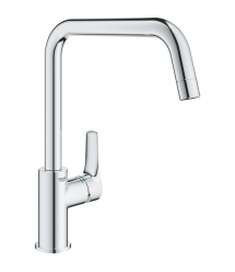 Grohe Смеситель для кухни Via, дл.излива - 228мм, поворотный, 1рычаг, хром
