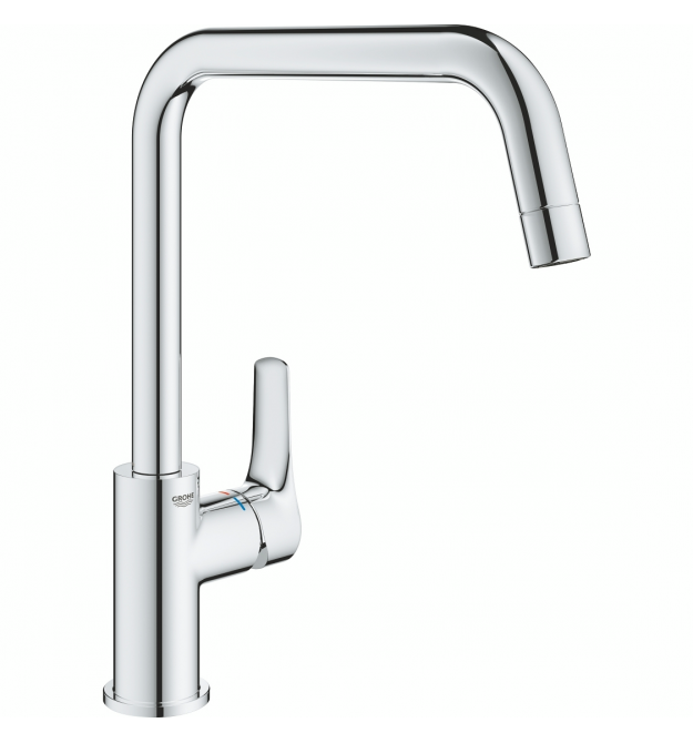 Grohe Смеситель для кухни Via, дл.излива - 228мм, поворотный, 1рычаг, хром