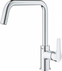 Grohe Смеситель для кухни Via, дл.излива - 228мм, поворотный, 1рычаг, хром