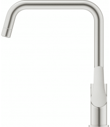 Grohe Смеситель для кухни Via, дл.излива - 228мм, поворотный, 1рычаг, супер сталь