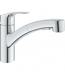 Grohe Смеситель для кухни Via, дл.излива - 227мм, поворотный/вытяжной, 1рычаг, хром