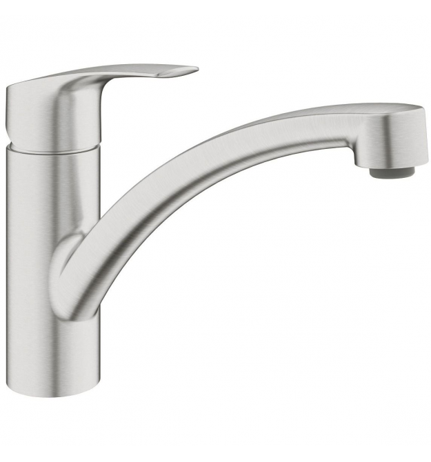 Grohe Смеситель для кухни Via, дл.излива - 227мм, поворотный, 1рычаг, супер сталь