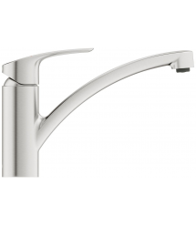 Grohe Смеситель для кухни Via, дл.излива - 227мм, поворотный, 1рычаг, супер сталь