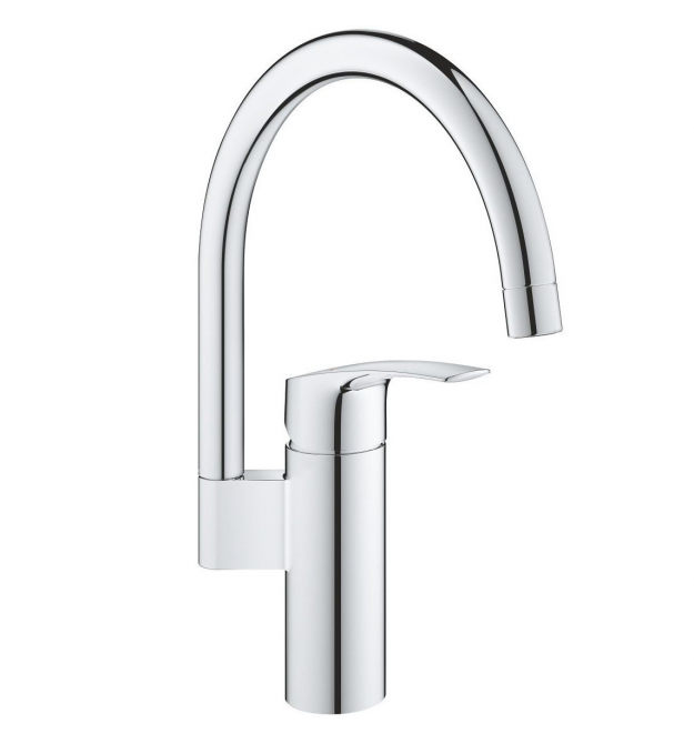 Grohe Смеситель для кухни Via, дл.излива - 183мм, поворотный, 1рычаг, хром