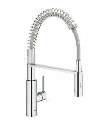 Grohe Смеситель для кухни Via Cosmo, дл.излива - 236мм, поворотный/гибкий, 1рычаг, хром