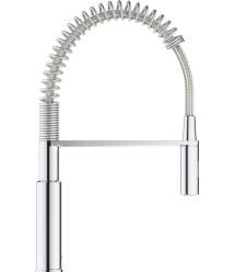 Grohe Смеситель для кухни Via Cosmo, дл.излива - 236мм, поворотный/гибкий, 1рычаг, хром