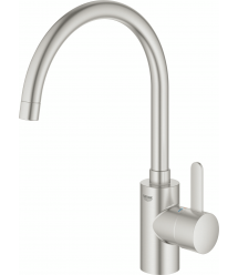 Grohe Смеситель для кухни Via Cosmo, дл.излива - 224мм, поворотный, 1рычаг, супер сталь