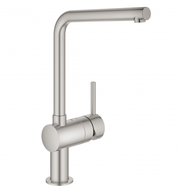 Grohe Смеситель для кухни Vento, дл.излива - 210мм, поворотный, 1рычаг, супер сталь