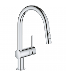 Grohe Смеситель для кухни Vento Dual Spray, дл.излива - 223мм, поворотный/вытяжной, 1рычаг, хром