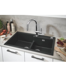 Grohe Смеситель для кухни Vento Dual Spray, дл.излива - 223мм, поворотный/вытяжной, 1рычаг, хром