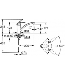 Змішувач для кухні Grohe QuickFix Start 32441KF2