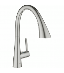 Grohe Смеситель для кухни Scala, дл.излива - 231мм, поворотный/вытяжной, 1рычаг, супер сталь