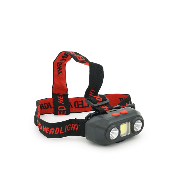 Налобний Ліхтарик KX-303, 3+3 реж., COB, корпус-пластик, водостійкий, 18650 акумулятор, USB кабель, BOX