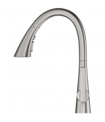 Grohe Смеситель для кухни Scala, дл.излива - 231мм, поворотный/вытяжной, 1рычаг, супер сталь