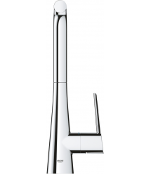 Grohe Смеситель для кухни Scala, дл.излива - 205мм, поворотный/вытяжной, 1рычаг, хром