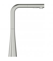 Grohe Смеситель для кухни Scala, дл.излива - 205мм, поворотный/вытяжной, 1рычаг, супер сталь