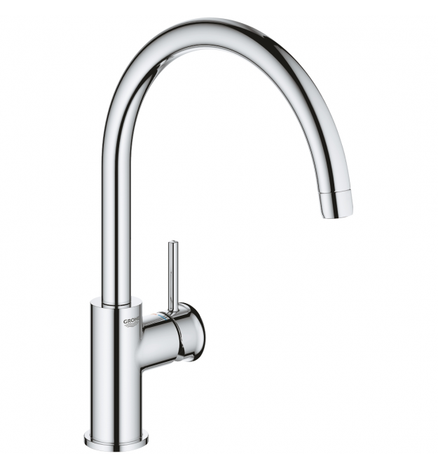 Grohe Смеситель для кухни QuickFix Start Classic, дл.излива - 223мм, поворотный, 1рычаг, хром