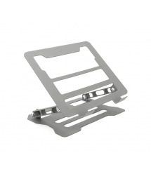 Підставка під ноутбук - планшет L018(покращена) складана, до 17&apos, алюміній, колір срібло, 245*225*30 мм, 1,5 кг