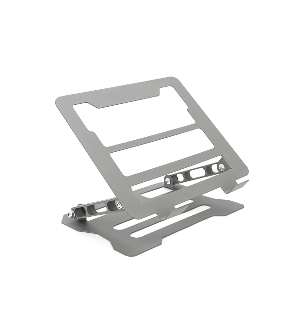 Підставка під ноутбук - планшет L018(покращена) складана, до 17&apos, алюміній, колір срібло, 245*225*30 мм, 1,5 кг