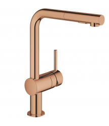 Grohe Смеситель для кухни Minta, дл.излива - 223мм, поворотный/вытяжной, 1рычаг, теплый закат