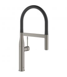 Grohe Смеситель для кухни Essence, дл.излива - 240мм, поворотный/гибкий, 1рычаг, матовый графит