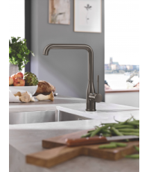 Grohe Смеситель для кухни Essence, дл.излива - 220мм, поворотный, 1рычаг, матовый графит