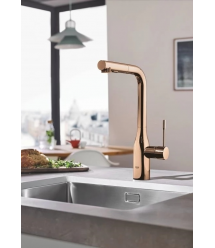 Grohe Смеситель для кухни Essence, дл.излива - 204мм, поворотный/вытяжной, 1рычаг, теплый закат