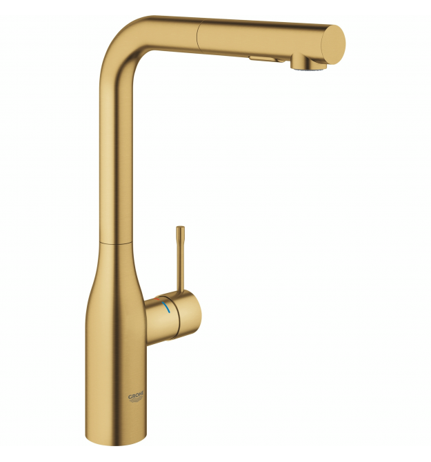 Grohe Смеситель для кухни Essence, дл.излива - 204мм, поворотный/вытяжной, 1рычаг, матовый прохладный восход солнца