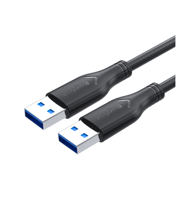 Кабель VEGGIEG V-U336, AM - AM, USB3.0, Gray, довжина 1,5м, Box