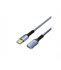 Кабель VEGGIEG V-U348, AM - AF, USB3.0, Gray, довжина 2м, Box