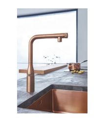 Grohe Смеситель для кухни Essence Smart Control, дл.излива - 199мм, поворотный/вытяжной, вентиль/кнопка, теплый закат