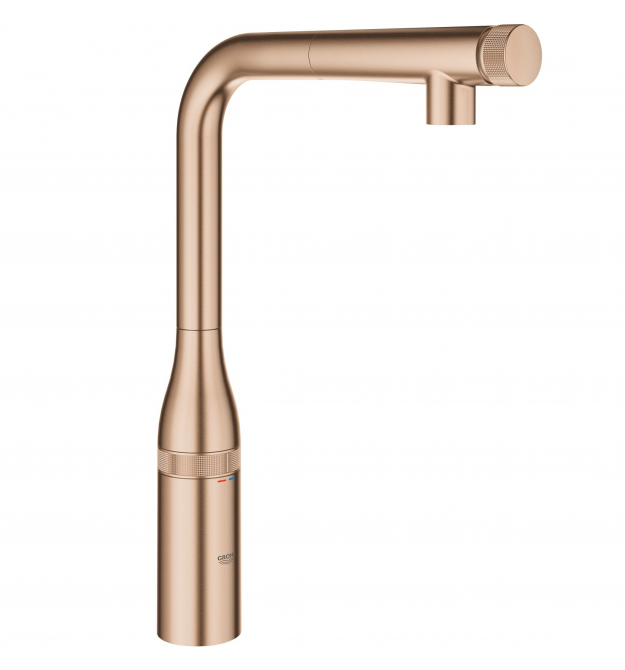 Grohe Смеситель для кухни Essence Smart Control, дл.излива - 199мм, поворотный/вытяжной, вентиль/кнопка, матовый теплый закат