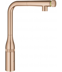 Grohe Смеситель для кухни Essence Smart Control, дл.излива - 199мм, поворотный/вытяжной, вентиль/кнопка, матовый теплый закат