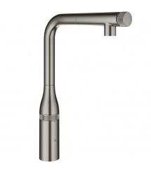 Grohe Смеситель для кухни Essence Smart Control, дл.излива - 199мм, поворотный/вытяжной, вентиль/кнопка, матовый графит