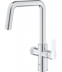 Grohe Смеситель для кухни Blue Pure Start, дл.излива - 223мм, поворотный, 1+1 фильтр, хром