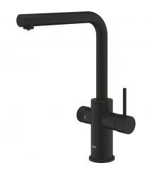 Grohe Смеситель для кухни Blue Pure Minta, длина излива - 223мм, поворотный/вытяжной, 2 воды, фантомный черный